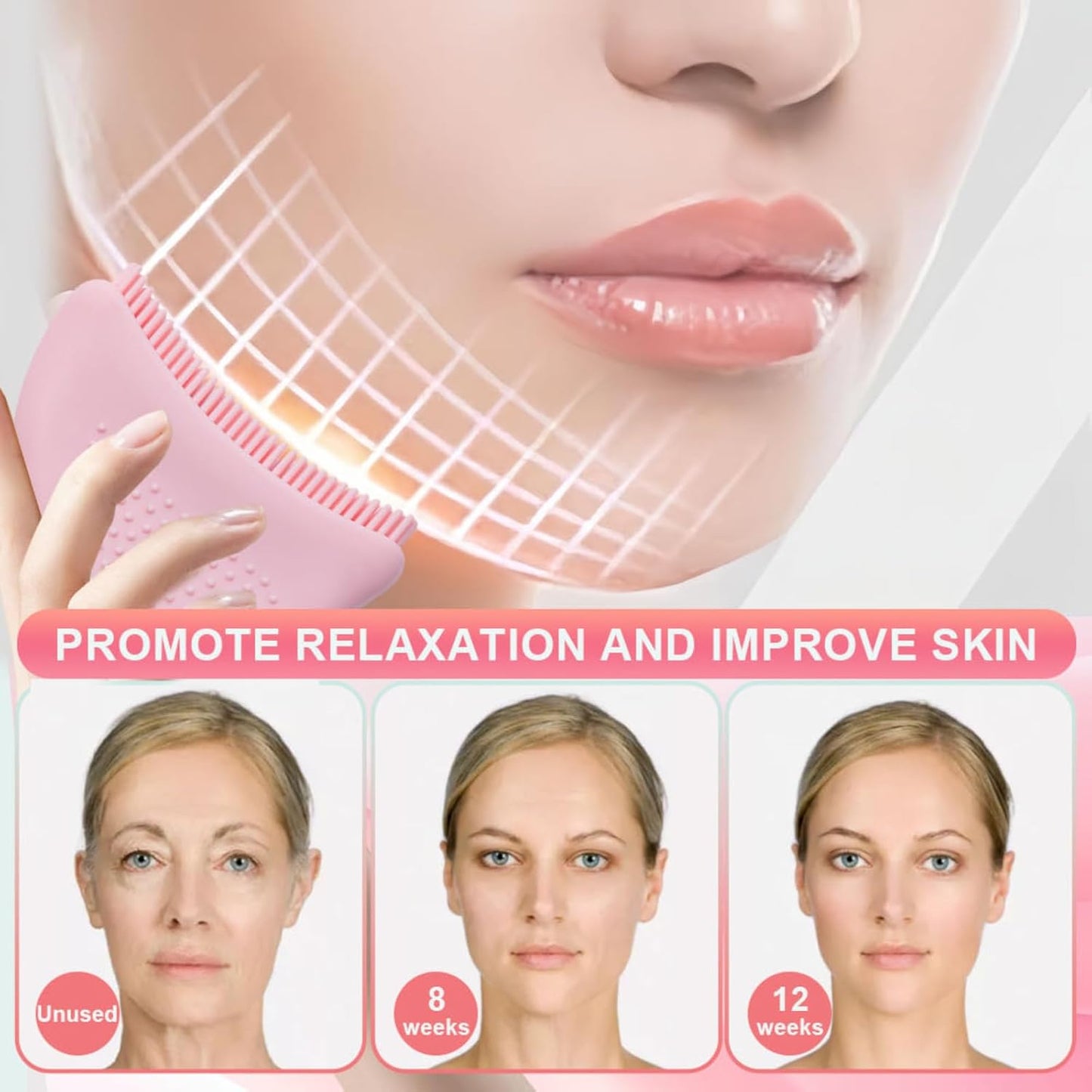 Skin Harmony™ Silicone Facial Contour Brush | 2-in-1 Gua Sha & Massage Tool for Jawline Sculpting & Skin Refresh